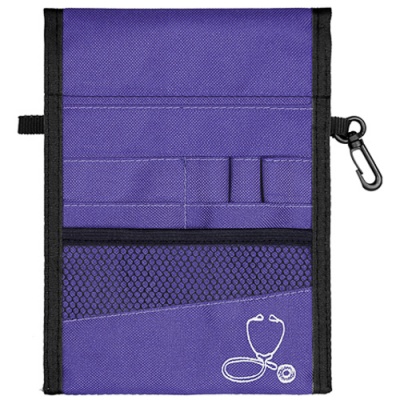 Nurse Pouch 13 Pocket Double Sided ( Purple - Stethoscope )