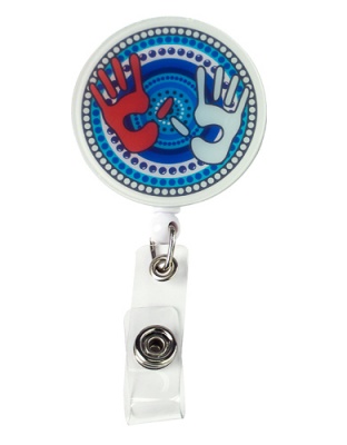 Stethoscope ID Tag ( Retractable - Healing Hands )