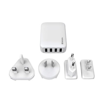 USB Travel Charger ( AU , US , EU , UK ) - White