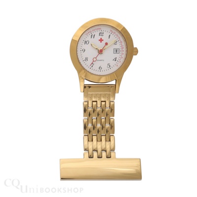 Nurses Lapel Fob Watch ( Mens - Gold Colour )