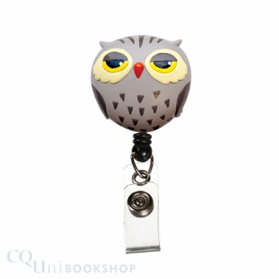 Stethoscope ID Tag  ( Deluxe Retractable - Owl )