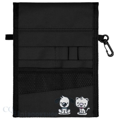 Nurse Pouch 13 Pocket Double Sided ( Black - Animals )