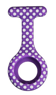 Silicone Fob Watch ( Band Only - Purple Polka )