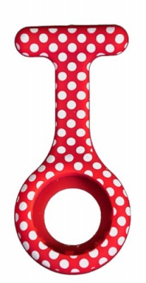 Silicone Fob Watch ( Band Only - Red Polka )