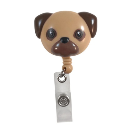 Stethoscope ID Tag ( Deluxe Retractable - Pug )