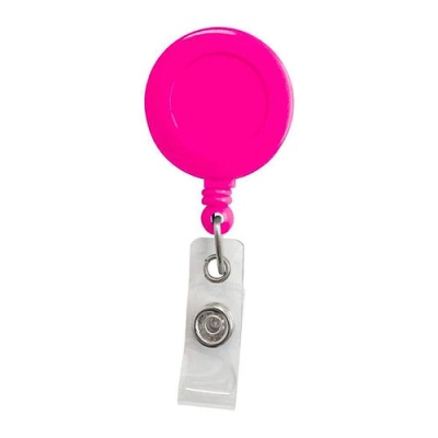 Stethoscope ID Tag ( Retractable - Neon Pink )