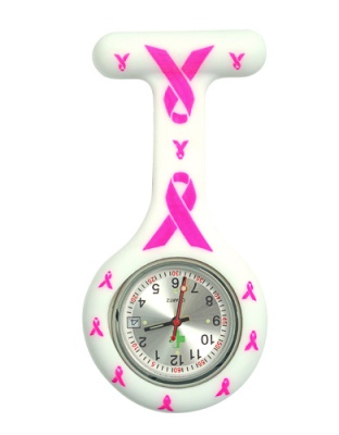 Silicone Fob Watch with Date Function ( White Ribbon )