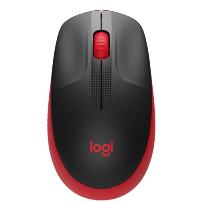 M190 Full Size Wireless Optical Mouse ( Black and Red )