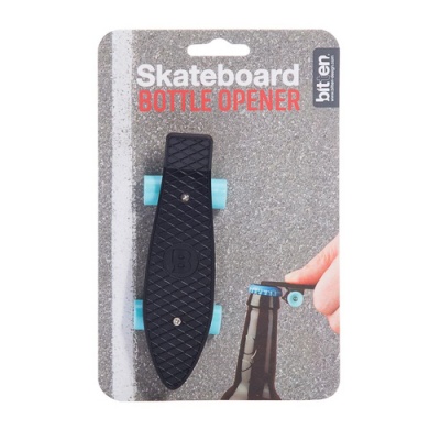 Black Skateboard Bottle Opener