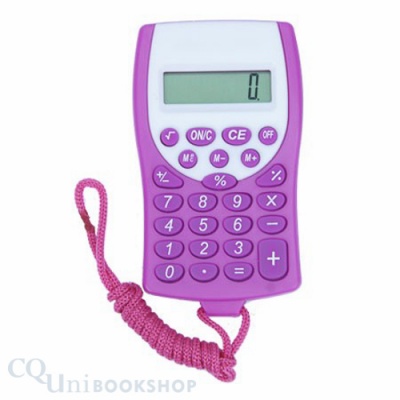 Pocket Calculator with Lanyard ( Rose Pink )
