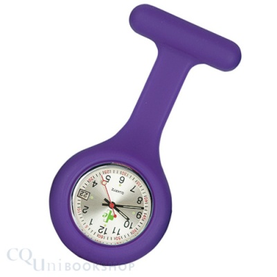 Silicone Fob Watch with Date Function ( Purple )