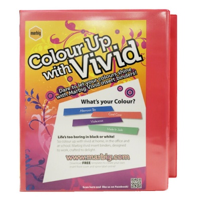 Clearview Insert Binder ( A4 25mm 2D - Vivid Pink )