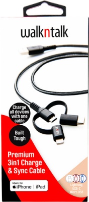 Premium Charge & Sync Cable ( 3 in 1 )
