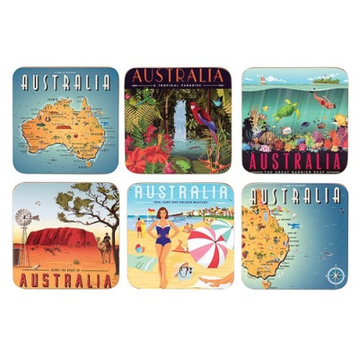 Australian Collection Coasters ( Set of 6 )