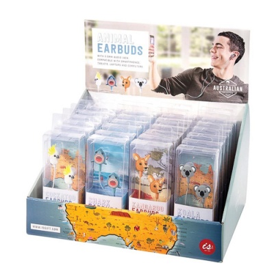 Animal Earbuds ( 4 Assorted )