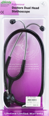 Dual Head Stethoscope ( Black )