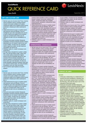 Quick Reference Card : Contract Law I