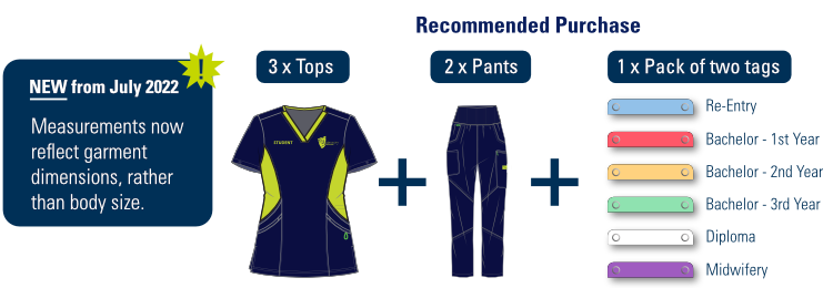 New from July 2022 - Measurements now reflect garment dimensions, rather than body size.